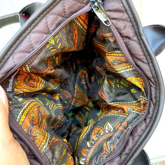Brookstone, Brown, Tote, Quilted Design, Medium Size - Picture 4 of 6